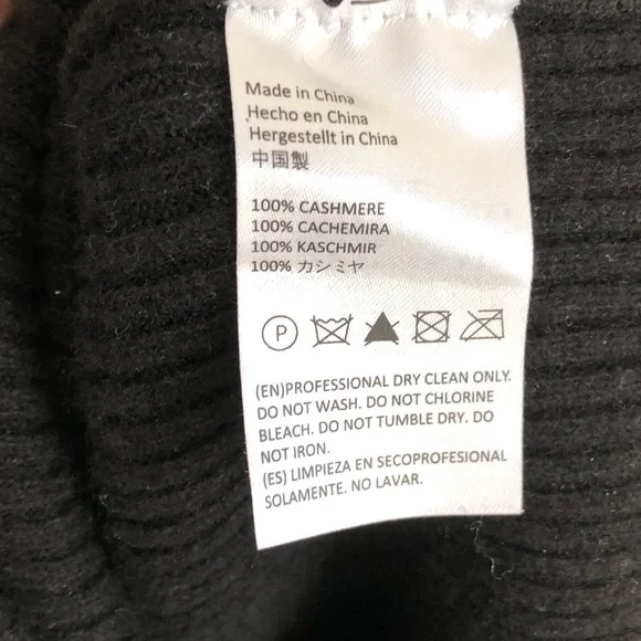 Black ribbed cashmere turtleneck sweater - Picture 11 of 14